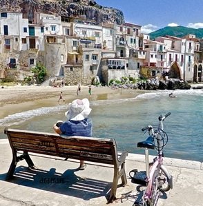 Woman-on-bench